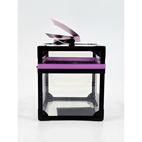 SHANY Cosmetics Case with Secure Closure Clear Black Purple Travel - Picture 4 of 11